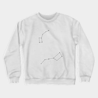 Big and Little Dipper Black Crewneck Sweatshirt